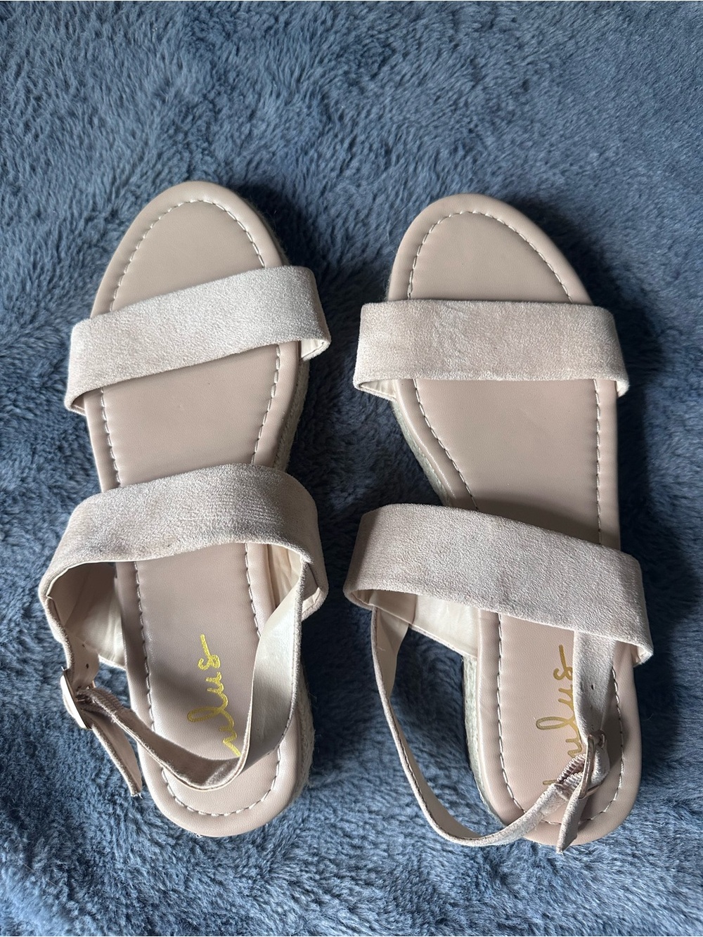 Lulus Suede Espadrille Platform Sandals - Size 8.5